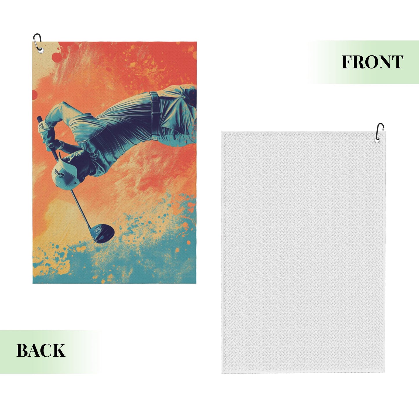 Golf Towel - Dynamic Swing Design, 24x16.1 Inches