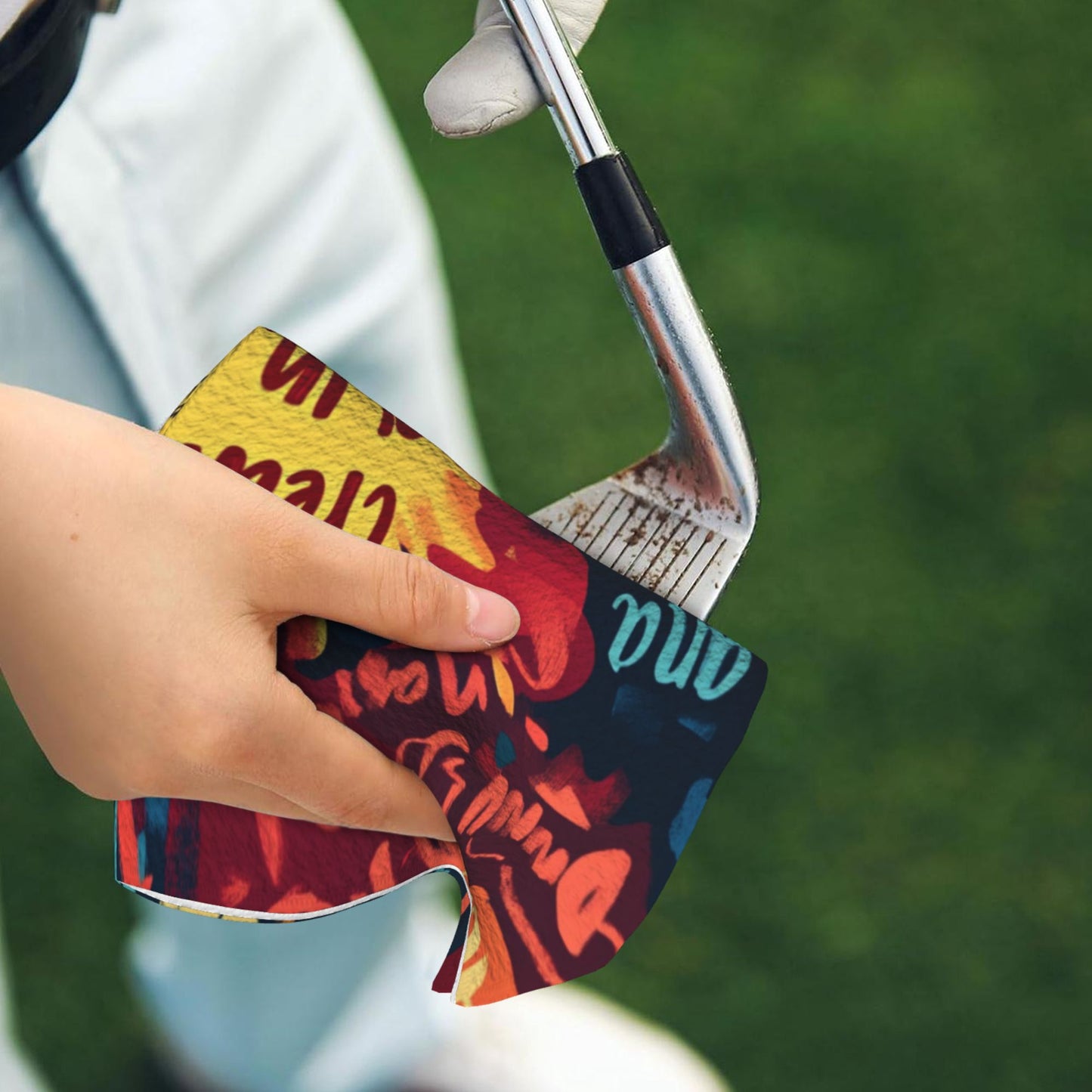 Golf Towel - Creative "Create Your Own Path" Design, 24x16.1 Inches